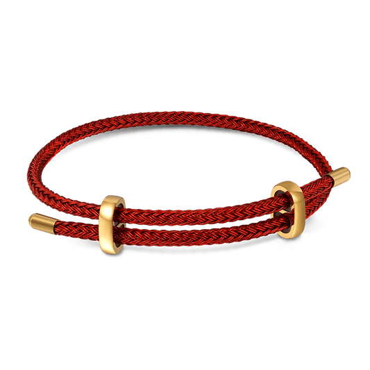 Gnoce Adjustable Red Basic Bracelet with 2 Pieces of Stoppers_1