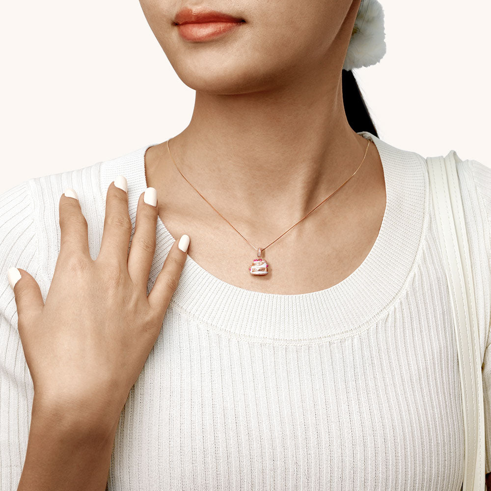 Gnoce "Happy Birthday" Birthday Cake Charm Engravable Personalized Pendant Dangle_7