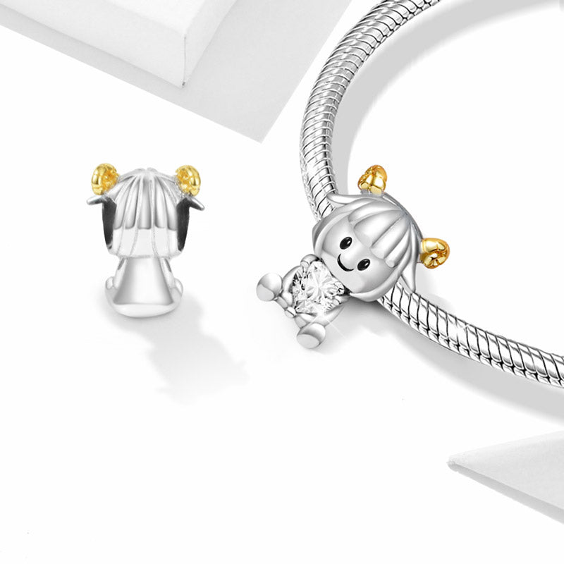 Aries Constellation Embraces Heart Gemstone Charm Bead 925 Sterling Silver_2