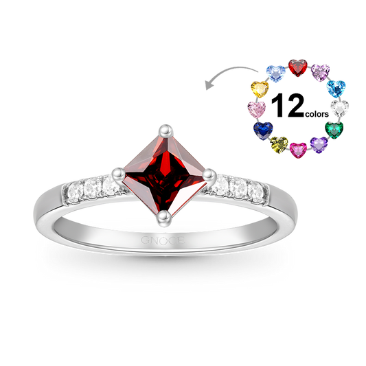 Gnoce Square-Cut Birthstone Ring_1