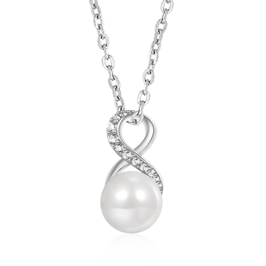 Gnoce Sparkling Infinity Love Pearl Necklace_1