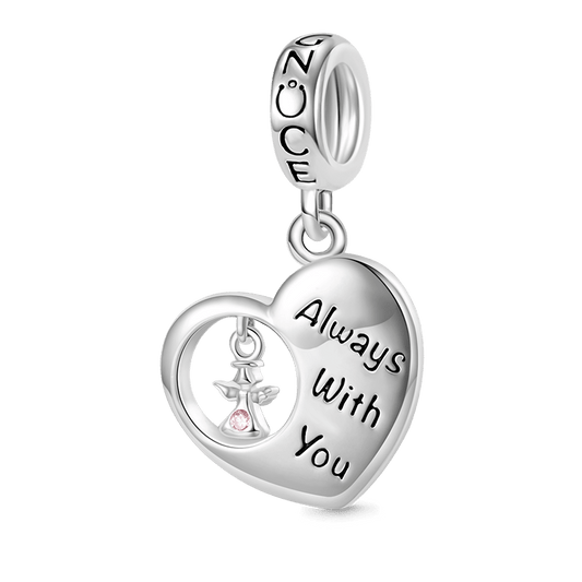 Gnoce "Always with you " Angel Heart Pendant Dangle Charm_1