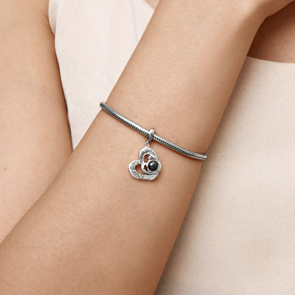 Gnoce Projection "Ture Love Never Dies" Personalized Photo Pendant Dangle Charm_6