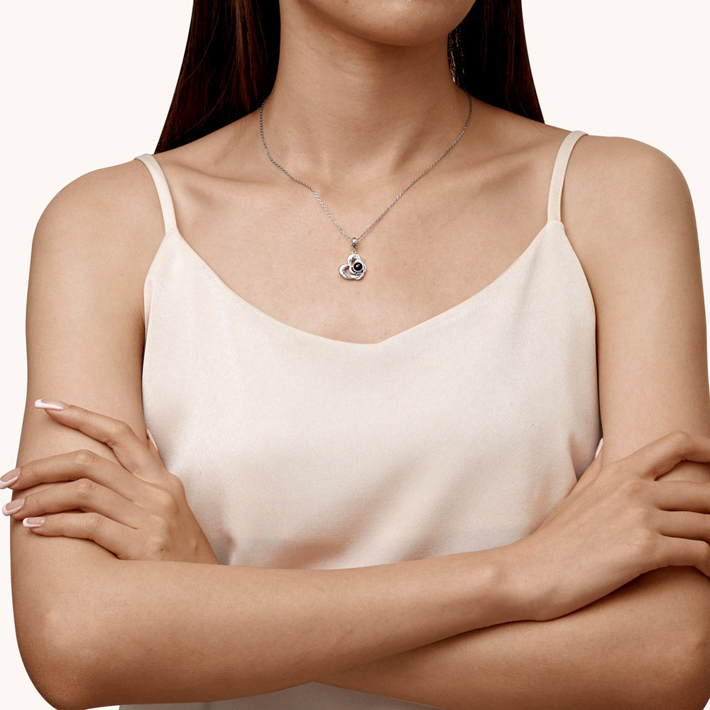 Gnoce Projection "Ture Love Never Dies" Personalized Photo Pendant Dangle Charm_3