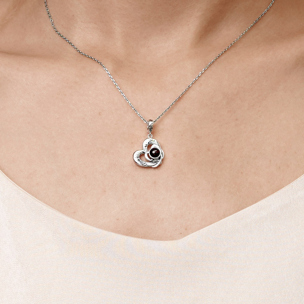 Gnoce Projection "Ture Love Never Dies" Personalized Photo Pendant Dangle Charm_4