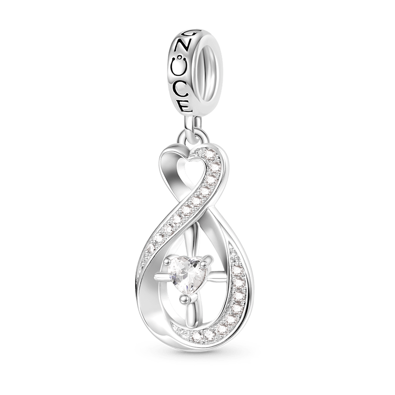Gnoce Sparkling Infinity Love Cross Pendant Dangle Charm_1