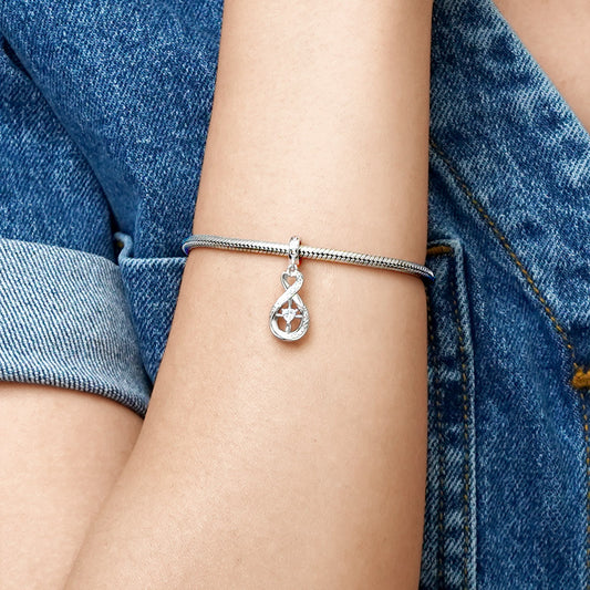 Gnoce Sparkling Infinity Love Cross Pendant Dangle Charm_7