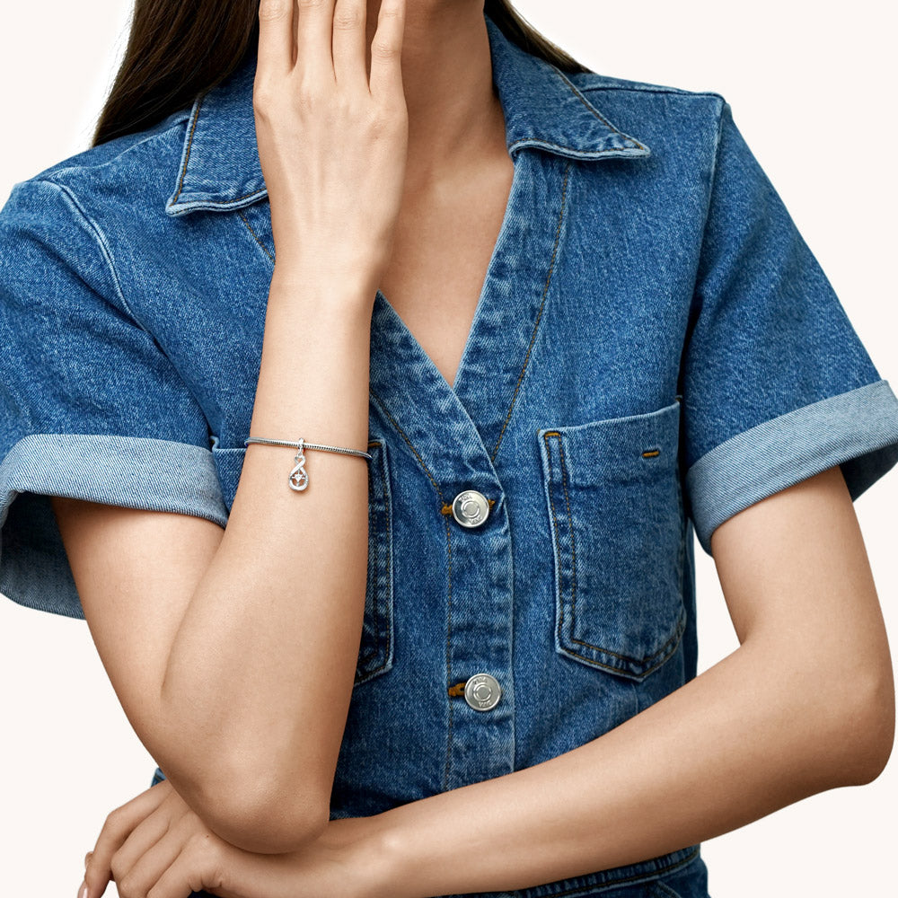 Gnoce Sparkling Infinity Love Cross Pendant Dangle Charm_6