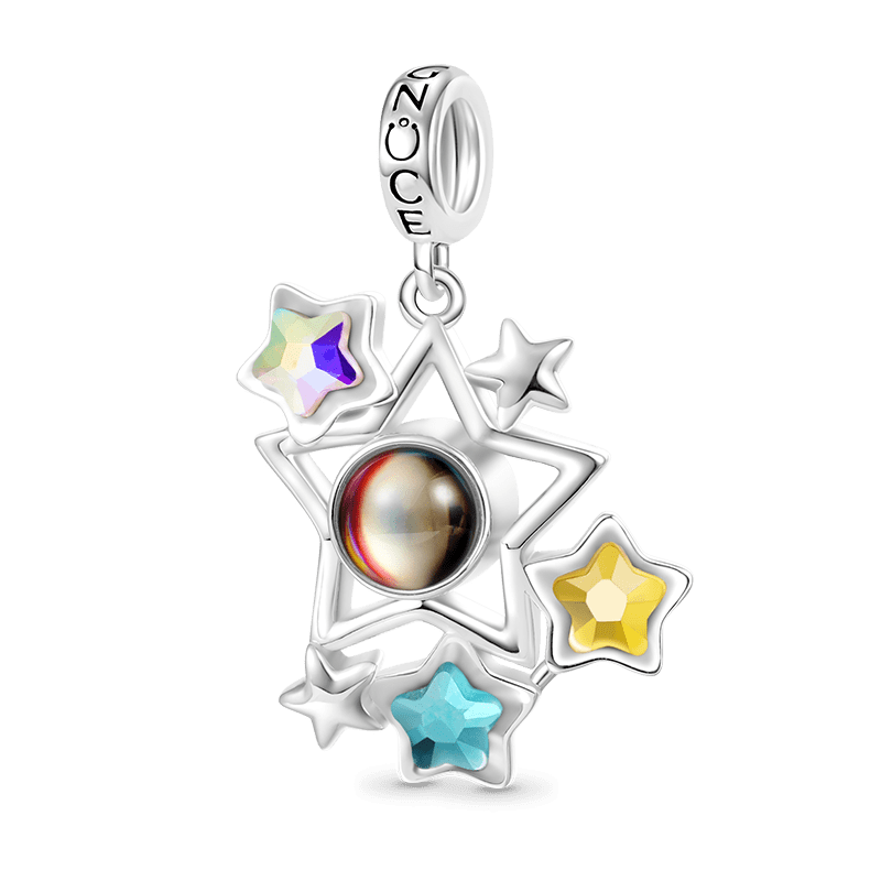 Gnoce Projection Stars Cluster Photo Pendant Dangle Charm_2