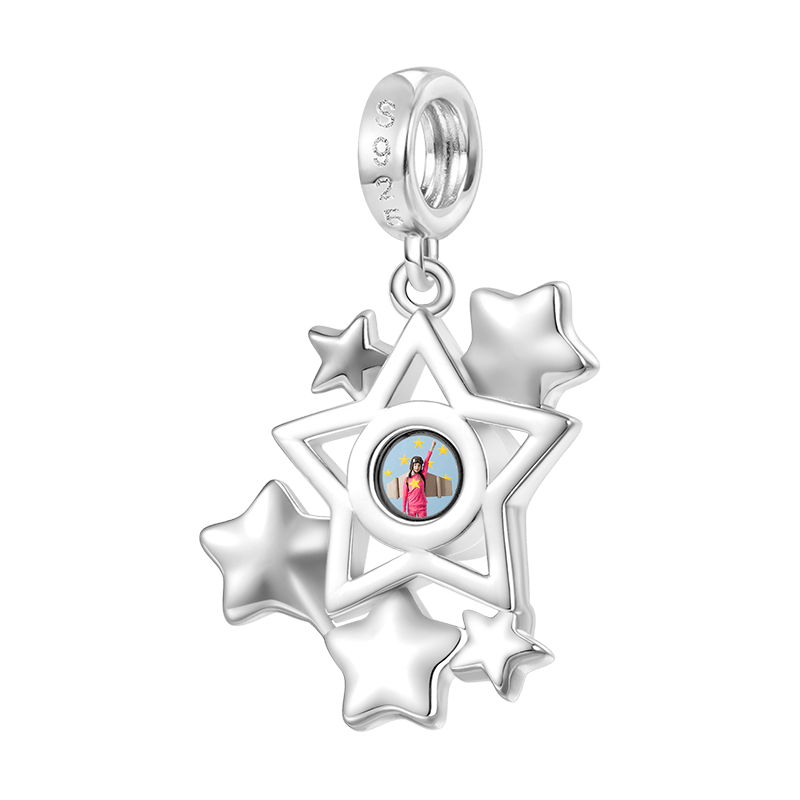 Gnoce Projection Stars Cluster Photo Pendant Dangle Charm_3