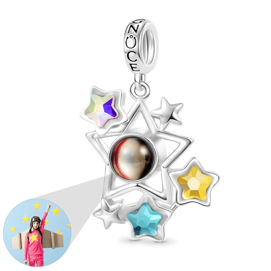 Gnoce Projection Stars Cluster Photo Pendant Dangle Charm_1