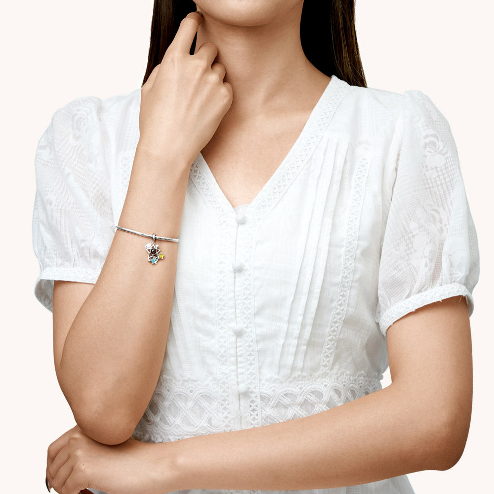 Gnoce Projection Stars Cluster Photo Pendant Dangle Charm_7