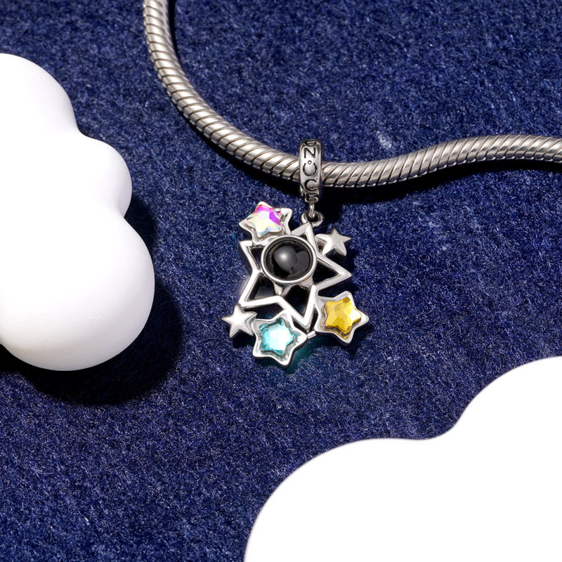 Gnoce Projection Stars Cluster Photo Pendant Dangle Charm_4