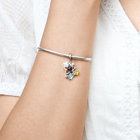 Gnoce Projection Stars Cluster Photo Pendant Dangle Charm_8