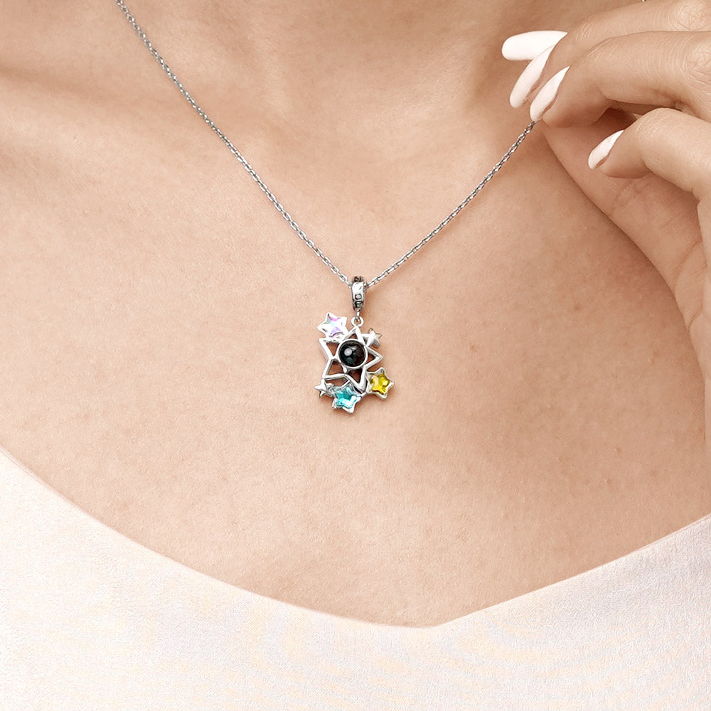 Gnoce Projection Stars Cluster Photo Pendant Dangle Charm_6