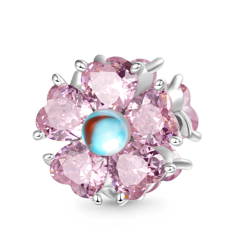 Gnoce Pink Blooming Flower Charm_1