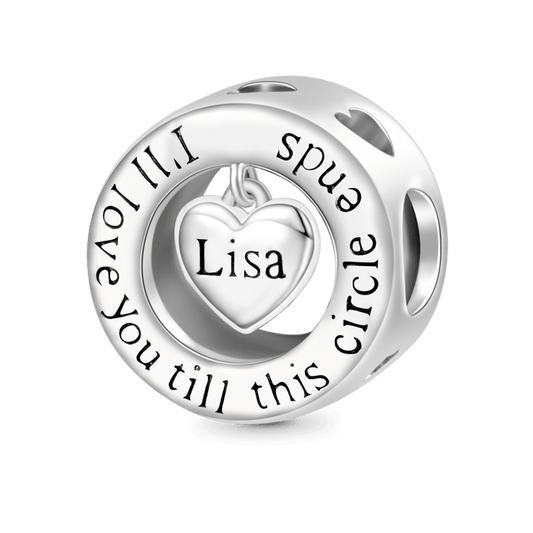 Gnoce "I'll Love you till this circle ends" Engravable Charm_1
