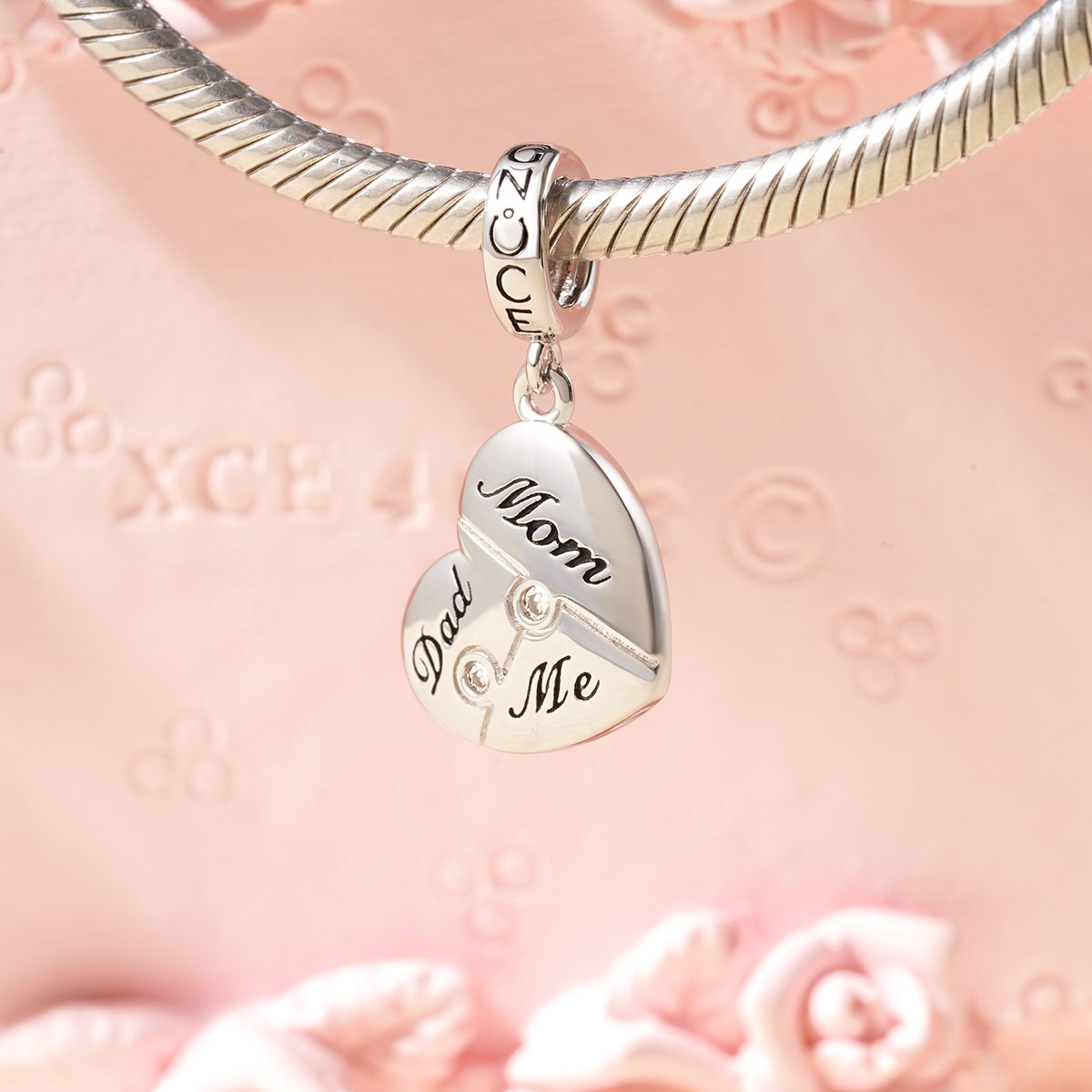 Gnoce Engravable Puzzle Heart Pendant Dangle Charm_2