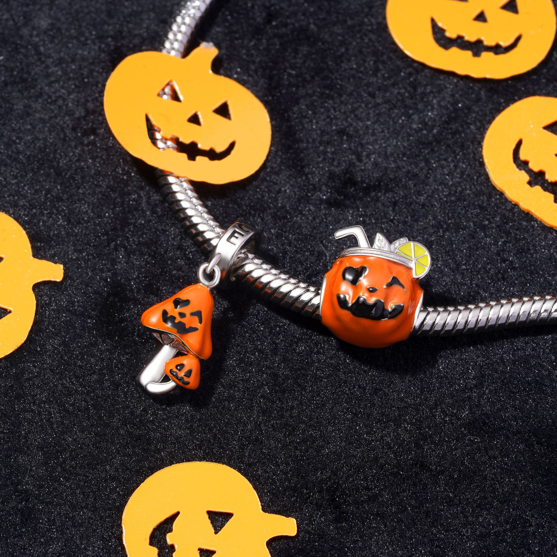 Gnoce Halloween Toadstool Pendant Dangle Charm_3
