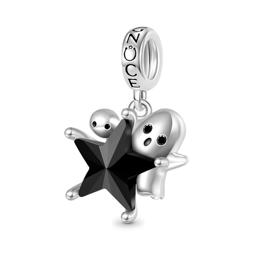 Gnoce Halloween Ghost Embraces Black Star Charm_1