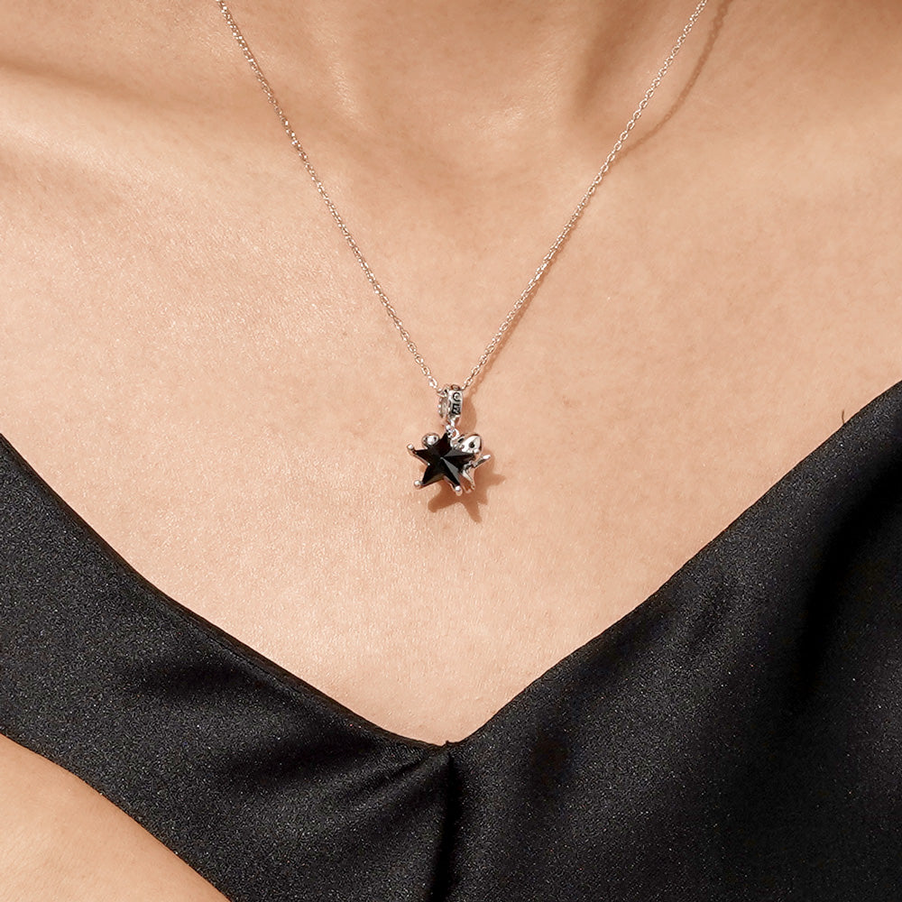 Gnoce Halloween Ghost Embraces Black Star Charm_5