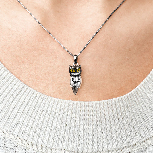 Gnoce Black Cat & Pumpkin Monster Cone Necklace_4