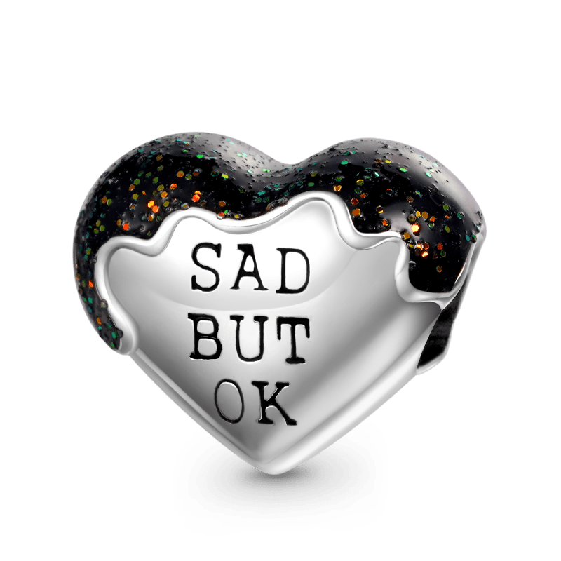 Gnoce "SAD BUT OK" Melting Heart Halloween Gift Charm_2