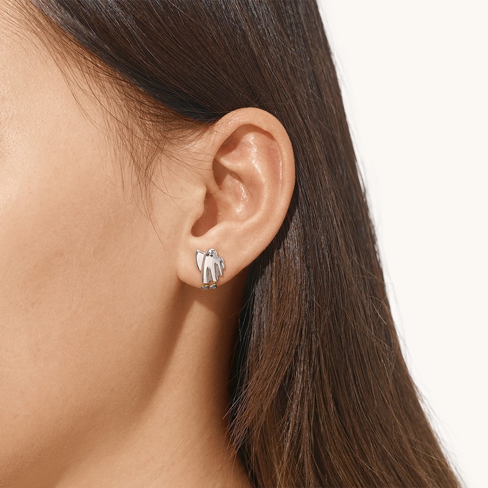 Gnoce Halloween Ghost Stud Earrings_4