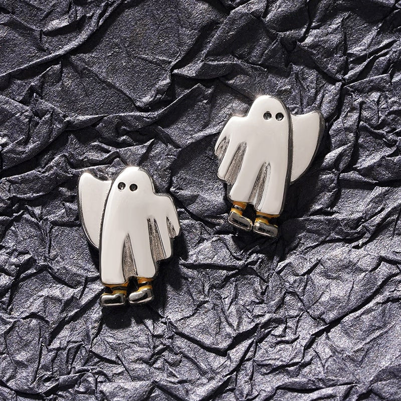Gnoce Halloween Ghost Stud Earrings_3