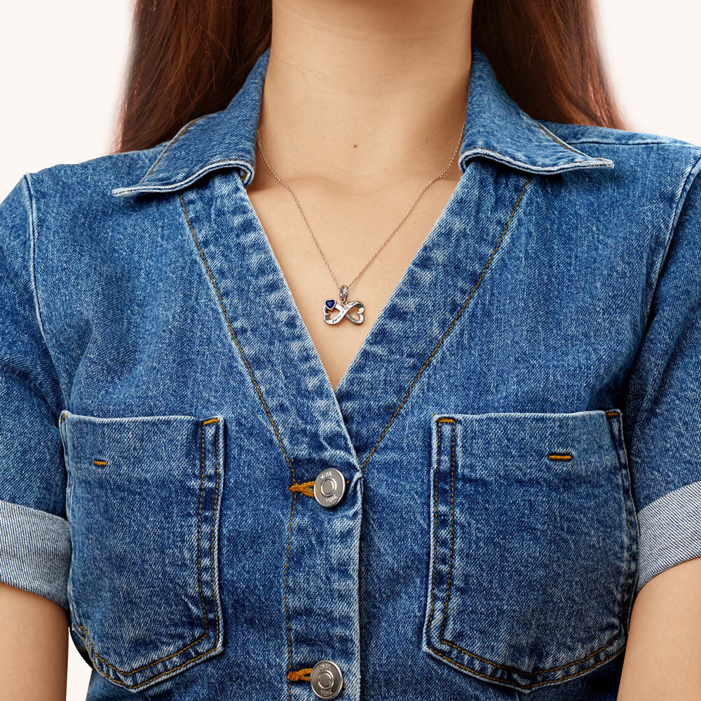 Gnoce "Always in My Heart " Infinite Love Mood Pendant Dangle Charm_7