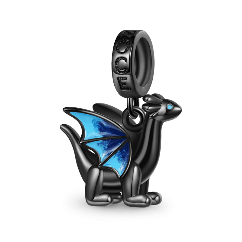 Gnoce Little Black Dragon Pendant Dangle Charm_1