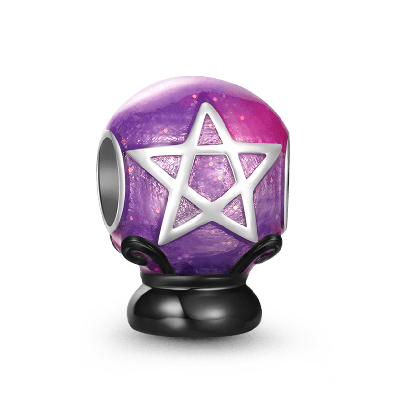Gnoce Halloween Purple Crystal Ball Charm_2