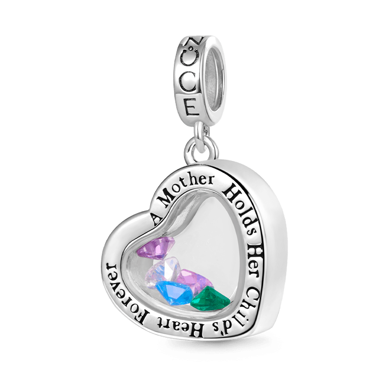 Gnoce Mother Love Child  Birthstone Pendant Dangle Charm_1