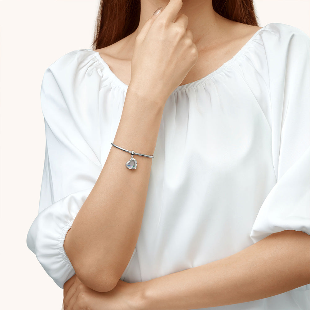 Gnoce Mother Love Child  Birthstone Pendant Dangle Charm_4