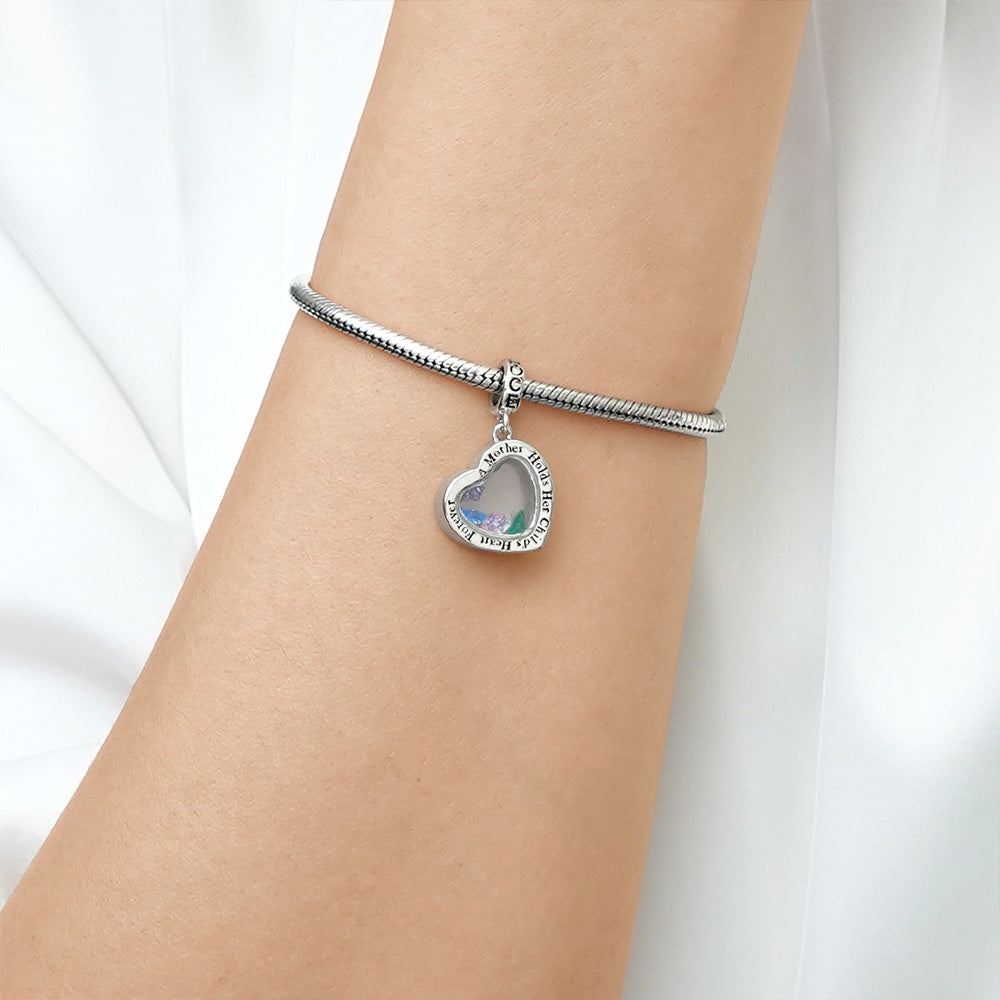 Gnoce Mother Love Child  Birthstone Pendant Dangle Charm_5