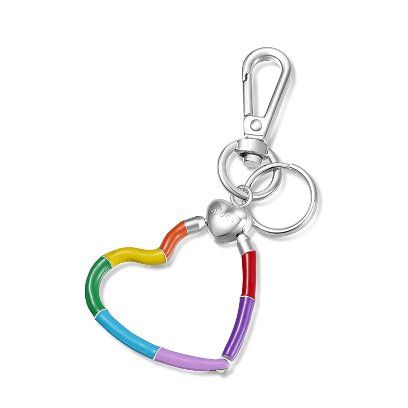 Gnoce Openable Heart Rainbow Charm Holder and Keychain_2