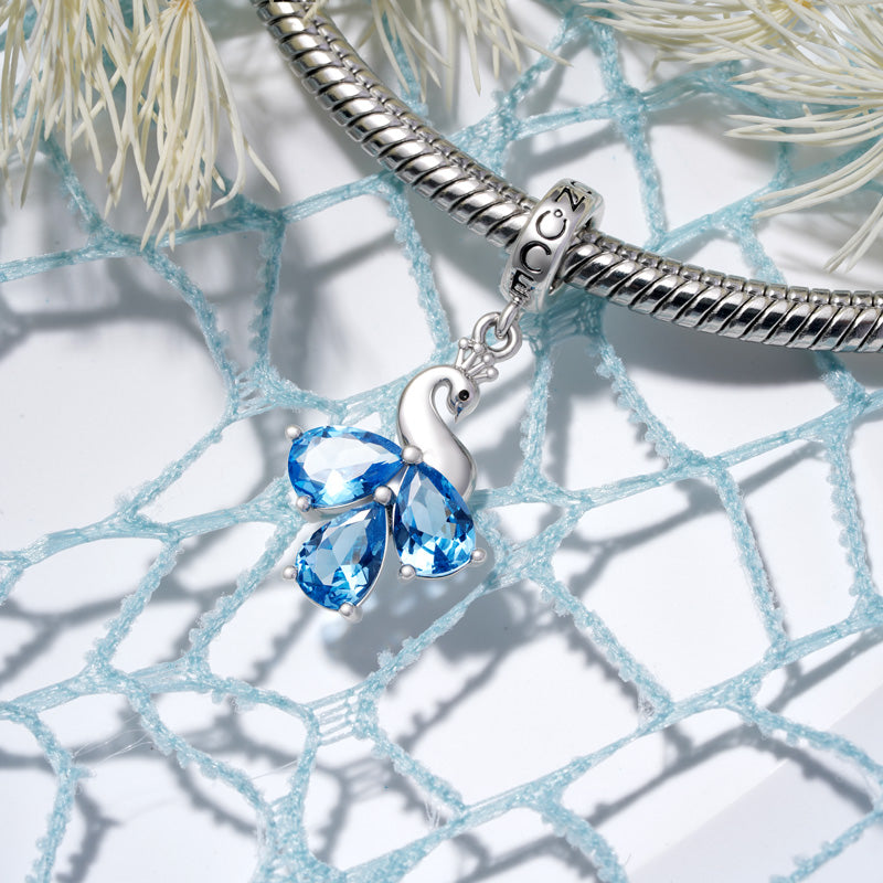 Gnoce Peacock Pendant Dangle Charm_3