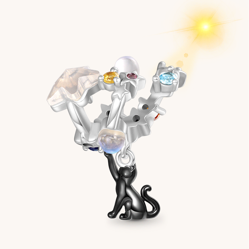 Gnoce Halloween Black Cat Pendant Dangle Charm_1