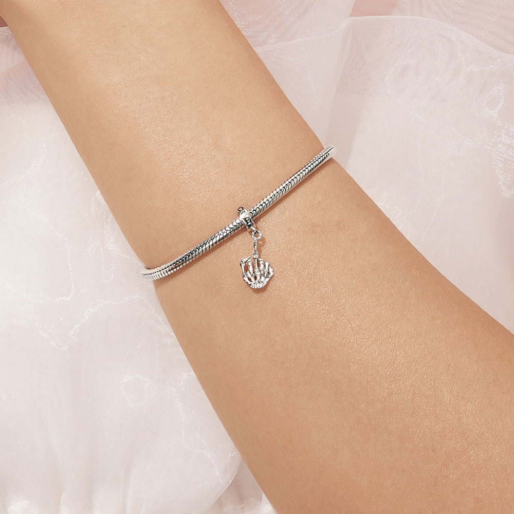 Gnoce Halloween Skull Gesture Pendant Dangle Charm_5