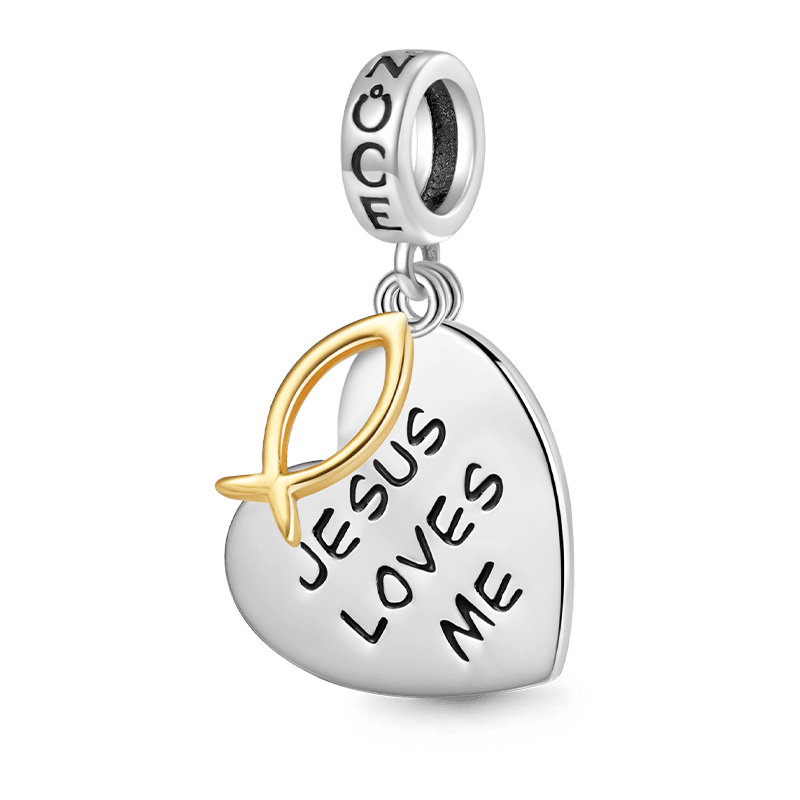 Gnoce Jesus Fish Religious Pendant Dangle Charm_1