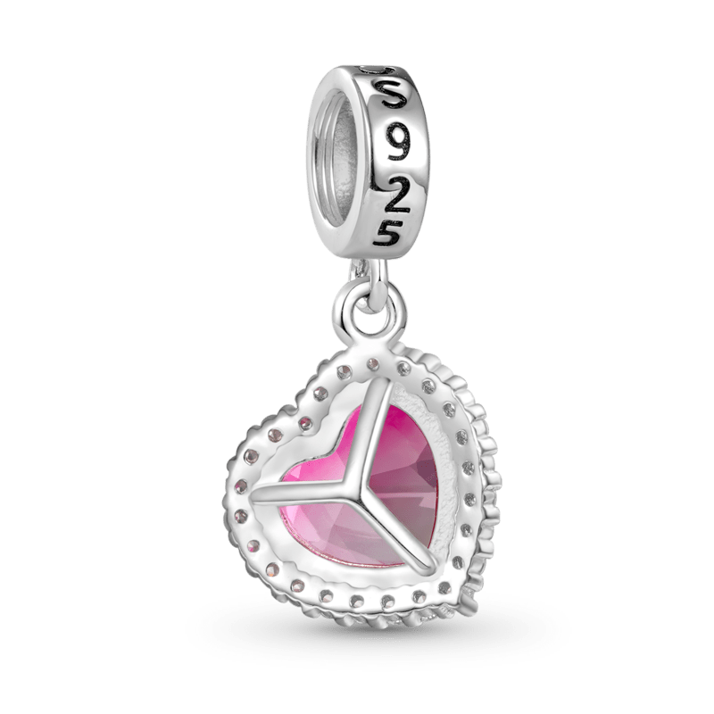 Gnoce Gradient Pink Heart-shaped Pendant Dangle Charm_2