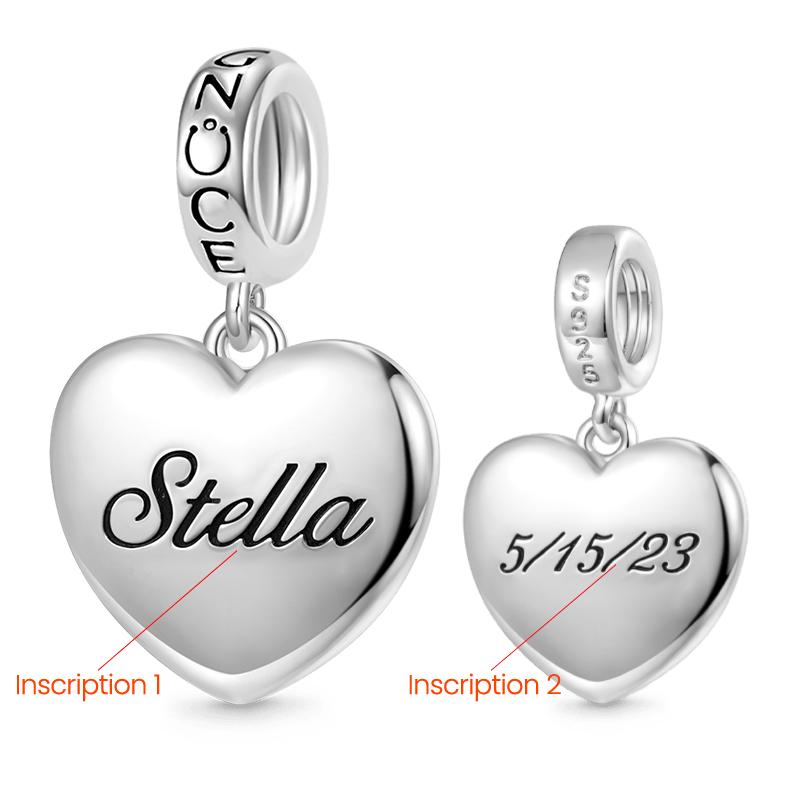 Gnoce Personalized Heart Pendant Dangle Charm_2