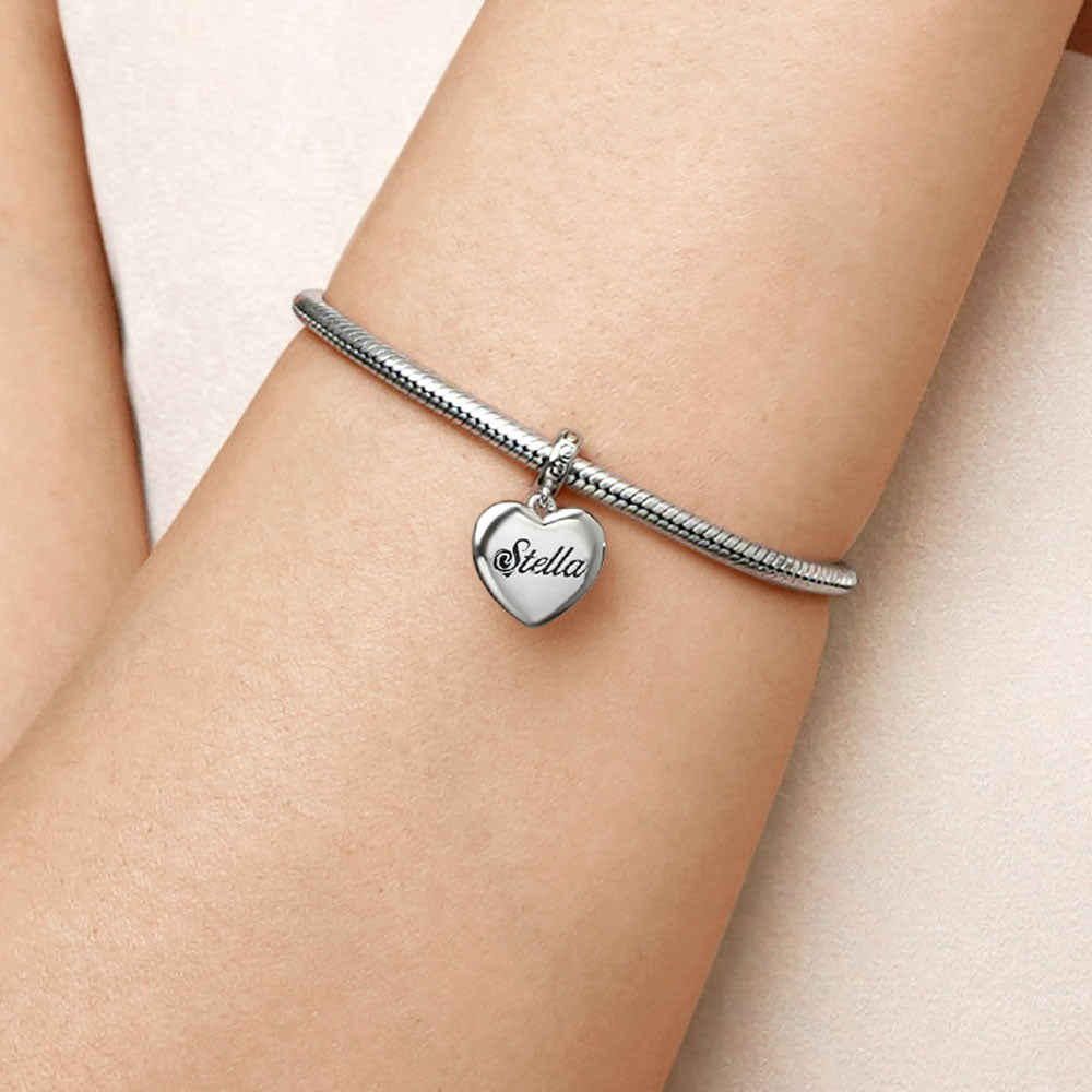 Gnoce Personalized Heart Pendant Dangle Charm_5