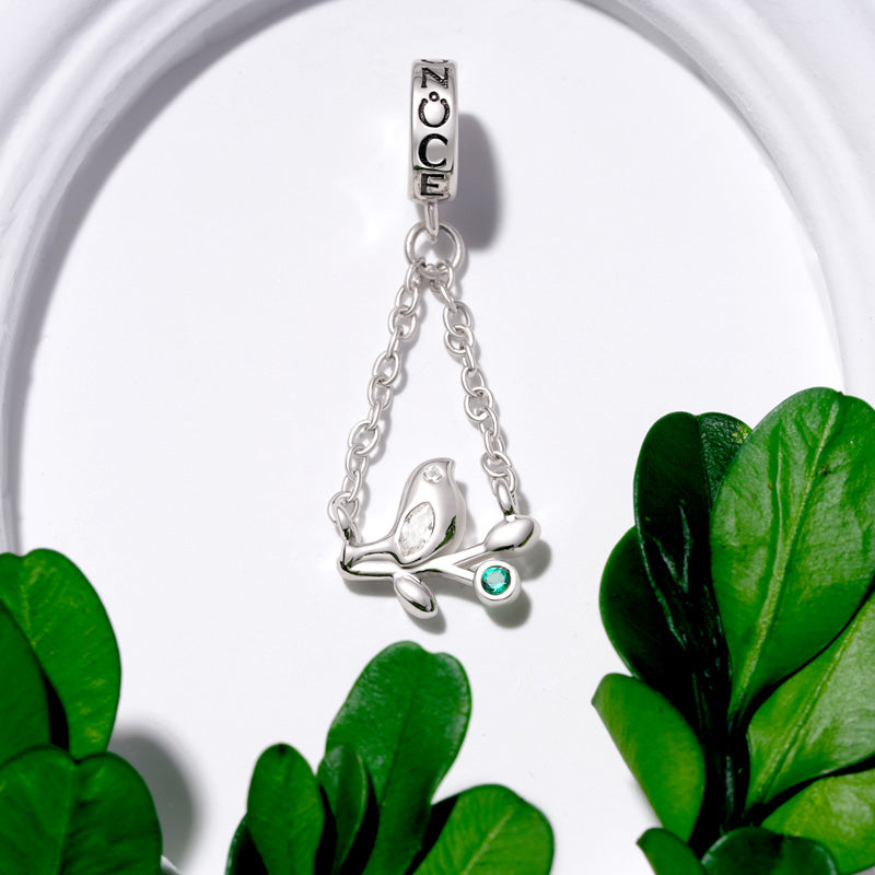 Gnoce Branch Top Bird Pendant Dangle Charm_3