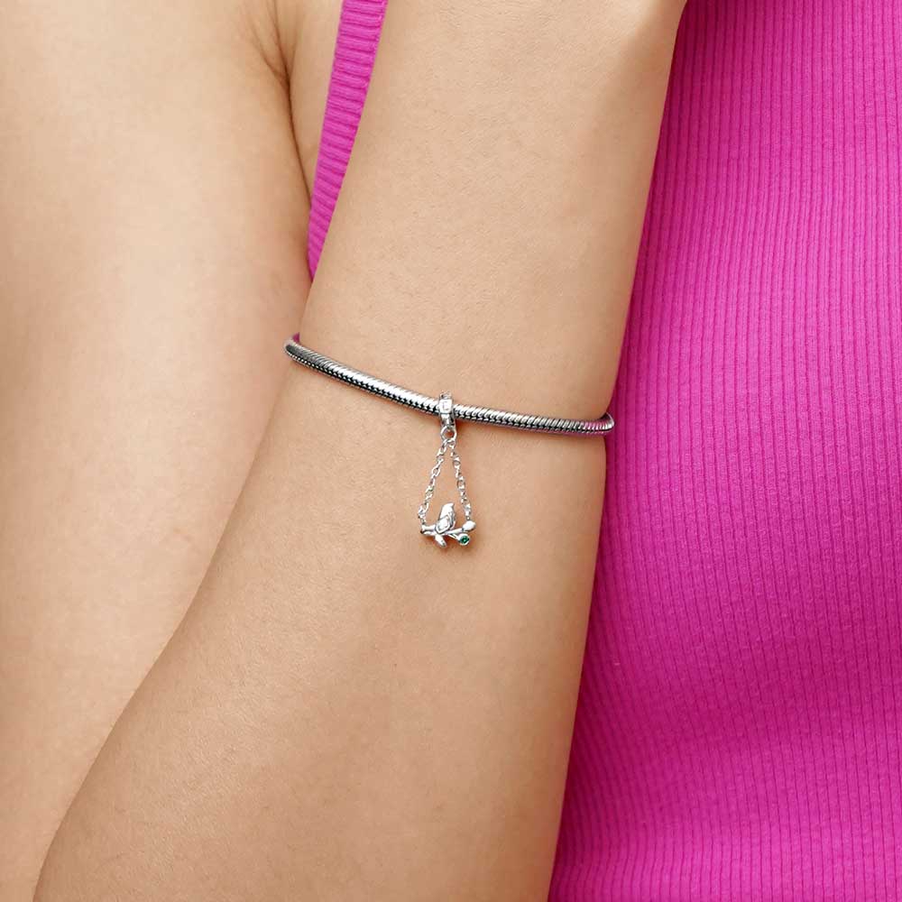 Gnoce Branch Top Bird Pendant Dangle Charm_5