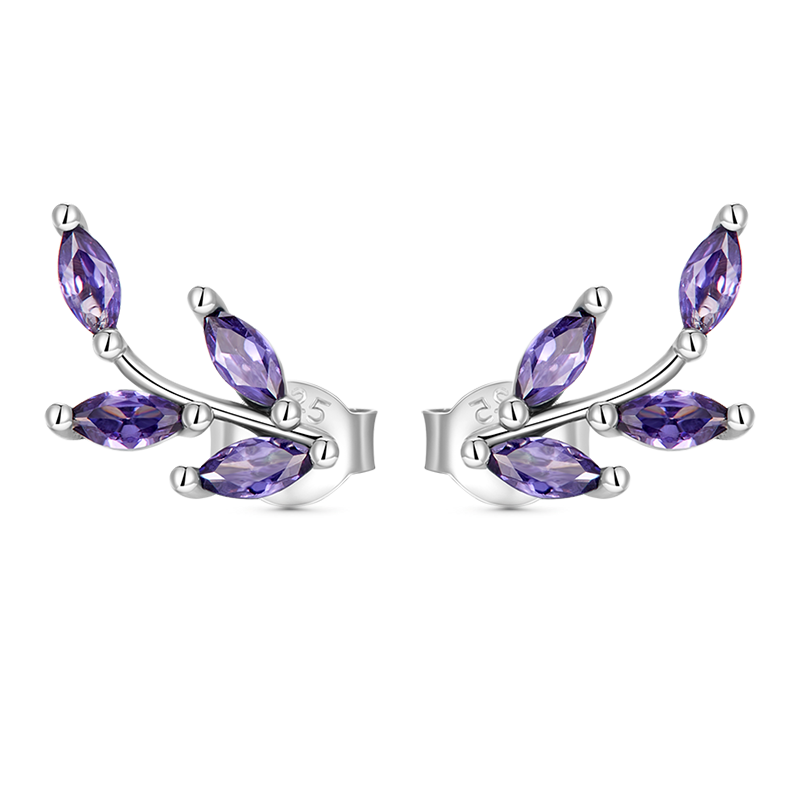 Gnoce Purple Tree Branch Earrings_1