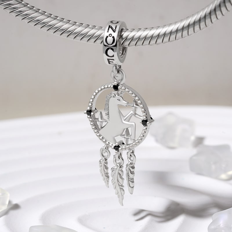 Gnoce Dream Catcher Unicorn Pendant Dangle Charm_3