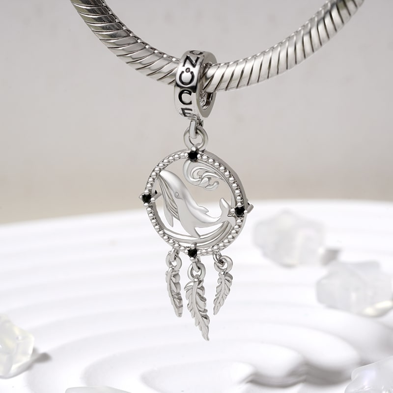Gnoce Dream Catcher Whale Pendant Dangle Charm_3