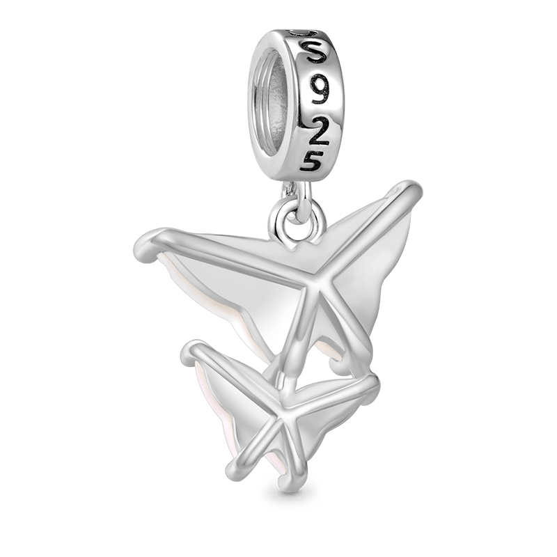 Gnoce Dazzling Colorful Butterfly Pendant Dangle Charm_2