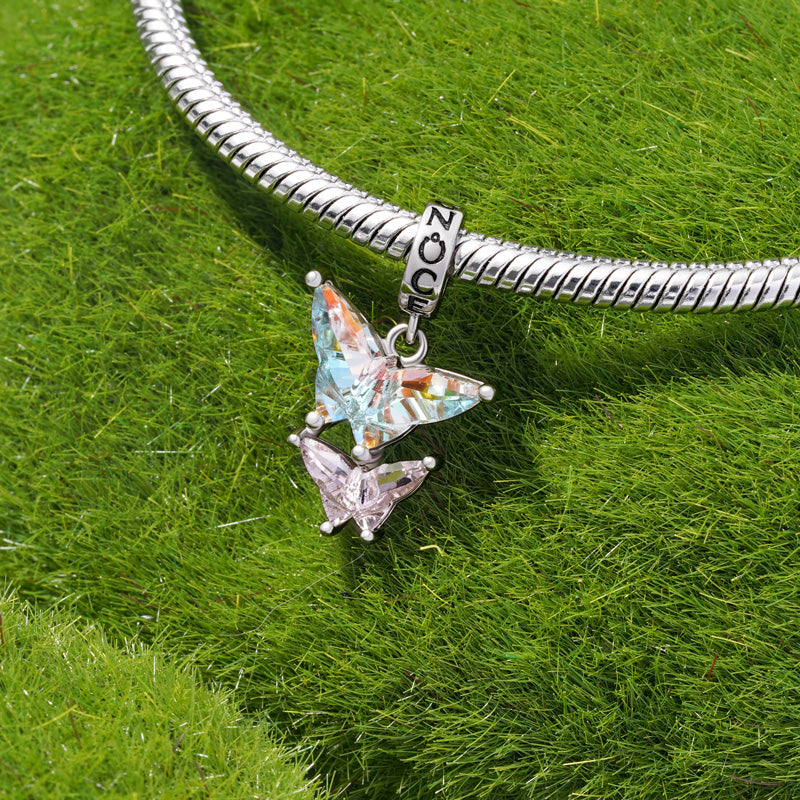 Gnoce Dazzling Colorful Butterfly Pendant Dangle Charm_3